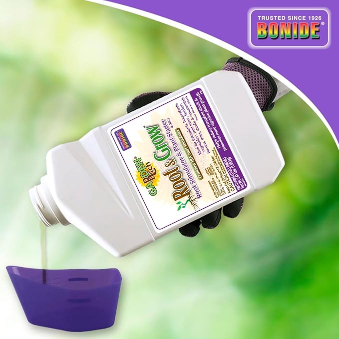 Bonide Garden Rich Root & Grow Root Stimulator & Plant Starter | 32 oz Concentrate, 4-10-3 Fertilizer For Transplanting