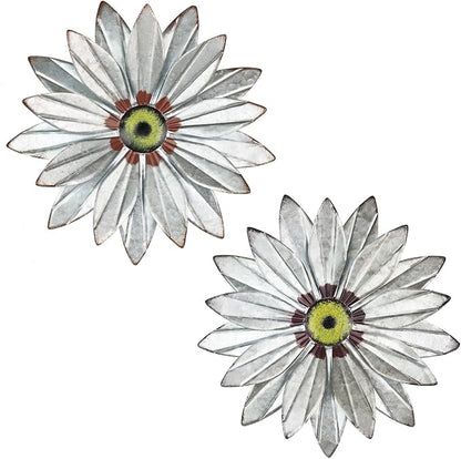 YEAHOME Metal Farmhouse Boho Wall Art, 2 Set 11" Galvanized Wall Decor for Bedroom & Outdoor