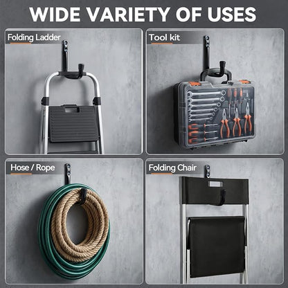 Garage Storage Hooks, Wall Mount Heavy Duty J Utility Hangers