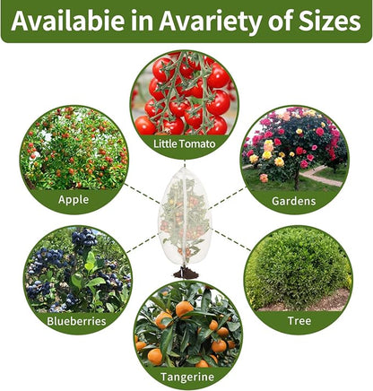 2 Pcs 6x6ft Fruit Tree Covers with Zipper and Drawstring,Nets to Protect Garden Blueberry Bushes from Birds and Insects, Fruit Tree Netting for Vegetable