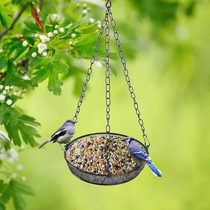 Bird Feeder, Hanging Bird Feeders for Outdoors Metal Mesh Birdfeeder Tray | Original Bird Feeder Tray, Bird Feeder for Outside Hanging Metal Mesh Platform