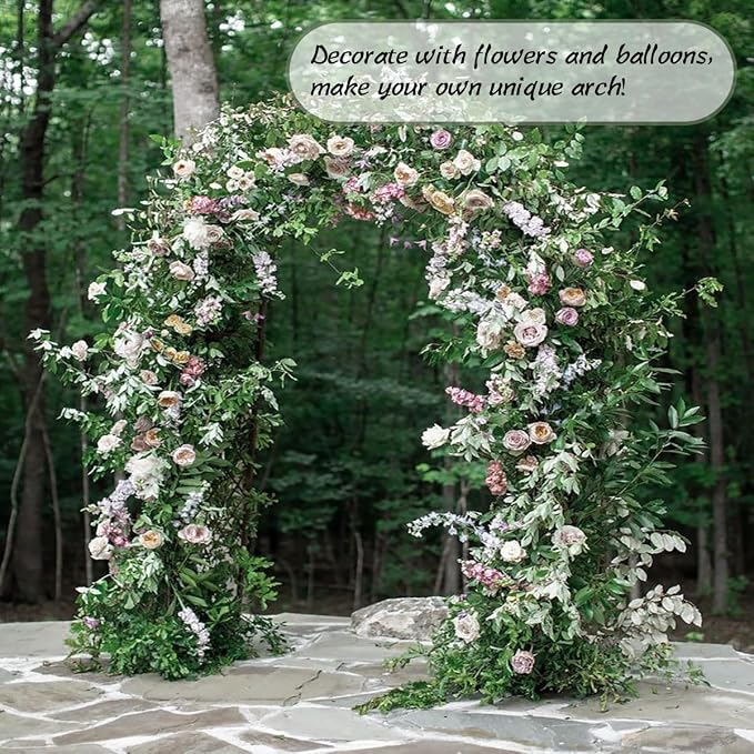 Teabelle Metal Garden Arbor Trellis, Black Arch for Climbing Plants, Wedding Outdoor Arch for Ceremony, Flowers and Plants Support Structure Stand for Lawn Patio Backyard Decoration | Durable Iron Tube, Weather Resistant Coating, Stable Structure for B...