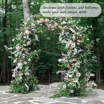 Teabelle Metal Garden Arbor Trellis, Black Arch for Climbing Plants, Wedding Outdoor Arch for Ceremony, Flowers and Plants Support Structure Stand for Lawn Patio Backyard Decoration | Durable Iron Tube, Weather Resistant Coating, Stable Structure for B...