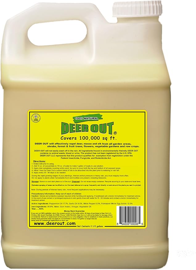 Deer Out 2.5 Gallon Concentrate Deer Repellent