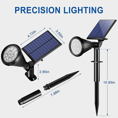 WELALO Solar Spot Lights Outdoor Waterproof IP65, 6 Pack 4 Lighting Modes Solar Powered Landscape Flood Flag Spotlights with Auto On/Off, Solar Garden Yard Pathway Wall Uplights for Outside,Cool White