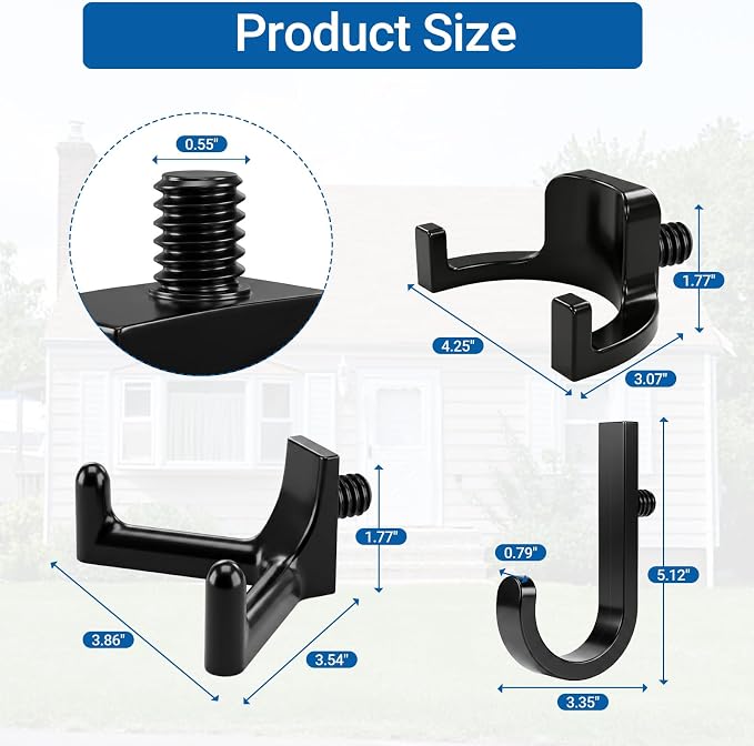Storage Sheds Hooks J U V-Shape Hangers Tool Set for Suncast/Craftsman Shed Storage Accessories (12)