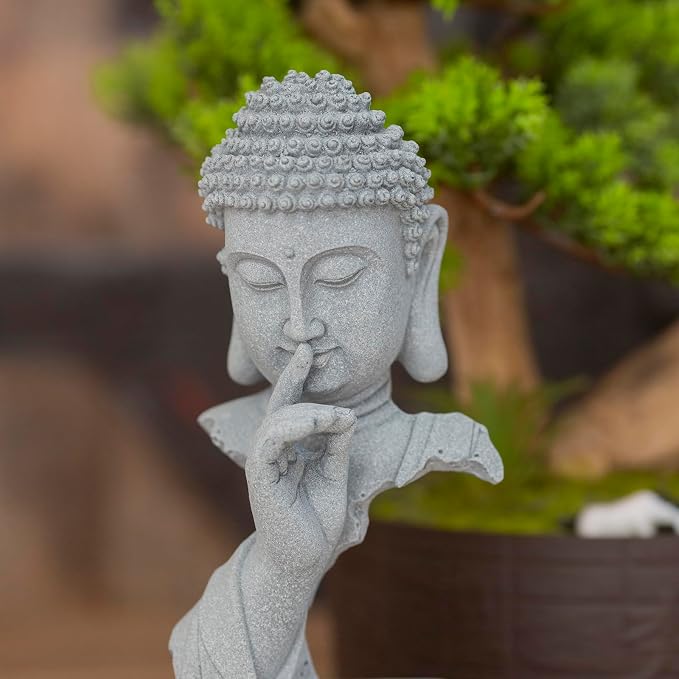 Buddha Statue for Home Decor,Meditation Figurine Indoor and Outdoor Use,Buddhist Yoga Zen Decor,Little Buddha Statue for Garden,Altar, Prayer, Juzu, Yoga, Desktop Decor Sculpture