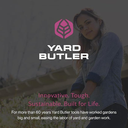 Yard Butler Spike Aerator - Durable Lawn Aerator for Easy Lawn Care & Healthy Growth - Prevent Lawn Damage by Breaking Up Compaction - Ergonomic Gardening Tool