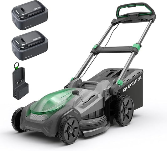 21" Cordless Lawn Mower, 40V Electric Mower with 2×8.0Ah Batteries & Charger, 8-Position Height Adjustment, 60L Grass Bag, 3-in-1 Mulching, Bagging & Rear Discharge for Medium, Large Yards