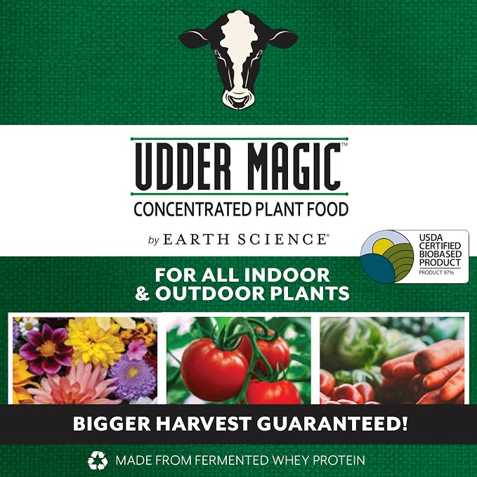 Earth Science – Udder Magic – Nutrient Rich Plant Food Concentrate – Fruit and Bloom Booster – Help Strengthen Roots