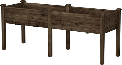 MUPATER 6'x1.8' Raised Garden Bed – Elevated Planter Box with 8 Drainage Holes, 6.8 Cubic Feet Large Capacity, Six-Leg Design for Garden, Patio, and Greenhouse, Rustic
