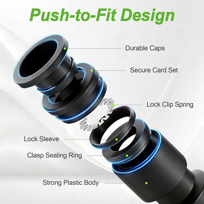 RedChili 45 PCS Quick Connect 1/4" Drip Irrigation Fittings Kit, Universal Drip Line Connectors for 1/4-Inch Drip Tubing Includes Couplings Tees Elbows Plugs Parts for Irrigation System Connection