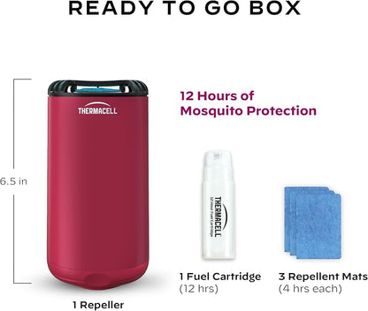 Thermacell Mosquito Repeller Patio Shield; Includes 12-Hour Refill; 15 Foot Zone of Protection; Highly Effective Mosquito Repellent for Patio; Bug Spray Alternative; Scent Free