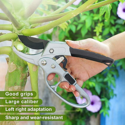 Premium pruning shears for gardening, Work 3 times easier, Pruners heady duty, Sharp garden clippers cuting florist flower, hedge, herb, rose, Indoor live plants, Arthritis weak hand snips
