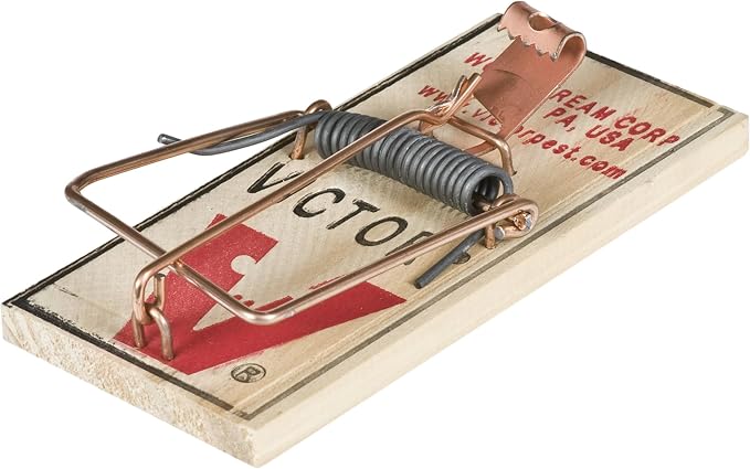 Victor Metal Pedal Mouse Trap - M023 - Wood Mouse Trap, Brown, 2 Count (Pack of 12)