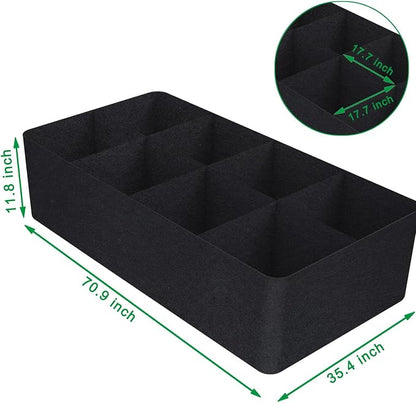 KLEWEE Fabric Raised Garden Bed, 128 Gallon 6 x 3FT Garden Growing Bags for Planting Vegetables, Flowers and Herbs, Breathable Plant Bed Large Grow Planter Bags 8 Grids