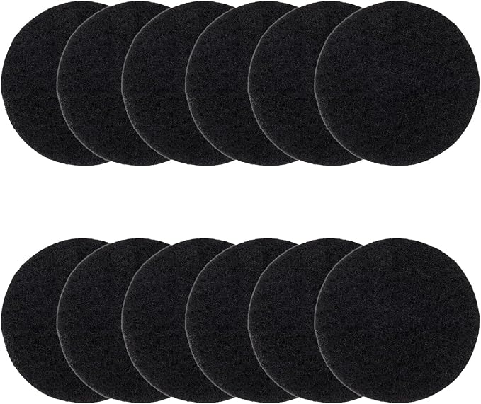 Vipush Charcoal Filters for Kitchen Compost Bin - 12 Pack Activated Carbon Filters for Countertop Bin Pail Replacement, Activated Charcoal Home Bucket Refill Sets