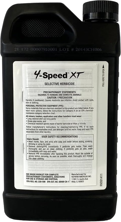 Nufarm 4-Speed XT Herbicide, Superior Broadleaf Weed Control, 32 oz