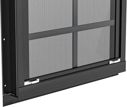 2 Pack Shed Windows 18" W x 23" H Flush Mount, Black Household Windows for Playhouses, Barns, Chicken Coop