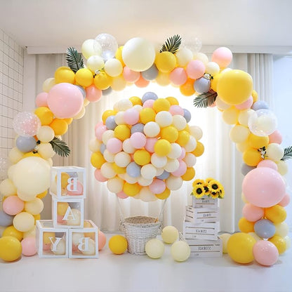Wokceer 9.2FT Wedding Arch Round Backdrop Stand Wedding Arches for Ceremony Circle Balloon Arch Stand Frame Anniversary Birthday Party Valentine Celebration White