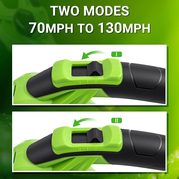 20V Cordless Leaf Blower with Battery and Charger, Electric Leaf Blower Vacuum, Battery Leaf Blower Cordless for Lawn, Variable Speed, Lightweight, Quick Charge, Green, (TDC-CB20)