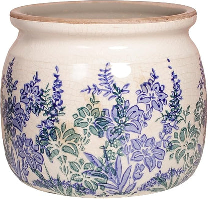 Xiaan Jiaju Pots for Plants, Ceramic Planters for Indoor/Outdoor Plants, 6.29'' Plant Pots Indoor with Drainage, Vase & Planters, Vintage Rustic Pots for Indoor Plant, House & Home Decor, Vintage Blue