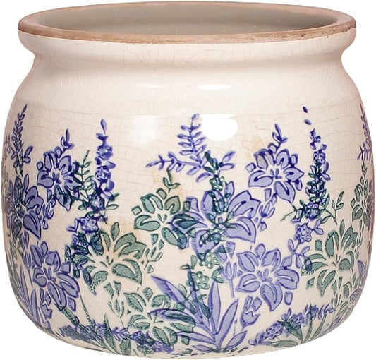 Xiaan Jiaju Pots for Plants, Ceramic Planters for Indoor/Outdoor Plants, 6.29'' Plant Pots Indoor with Drainage, Vase & Planters, Vintage Rustic Pots for Indoor Plant, House & Home Decor, Vintage Blue