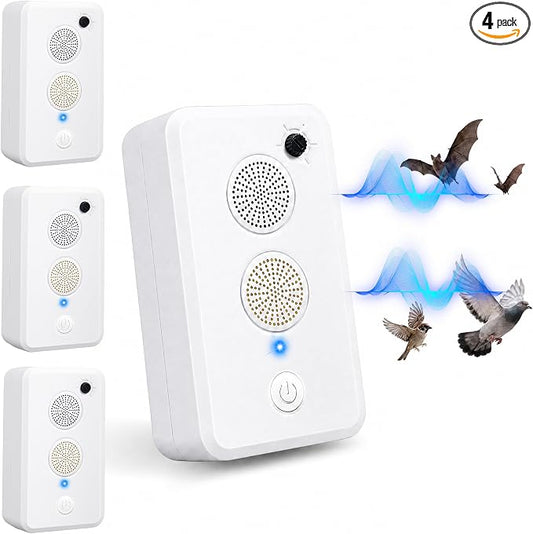 2026 Ultrasonic Bird Repellent Devices Outdoor Bird Repellent for Attic,Rechargeable Pigeon Deterrent Ultrasonic Bat Repellent Indoor to Keep Birds Away from Porch,Yard,Garden,Balconies