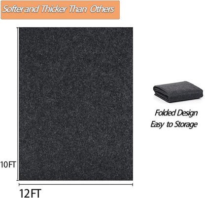 10 x 12 FT Outdoor Storage Shed Mat, Waterproof Storage Shed Flooring Mat, Anti-Slip Patio Furniture Floor Scratch Prevention Mat, Dustproof Outdoor Carport Mat