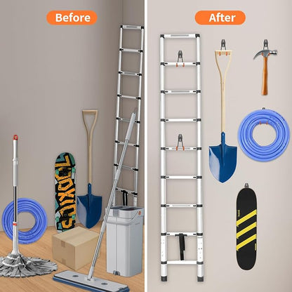 ENUODA Garage Hooks Heavy Duty Garage Storage Hooks Utility Steel Wall Mount Hanger for Hanging Garden Tools, Power Tools, Bike, Ladder, Shovel, Broom, Hose, Bulk Items, 4 Pack