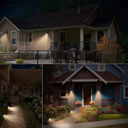 URPOWER Solar Lights Outdoor, 6 Pack 2-in-1 Solar Spot Lights Waterproof with 2 Lighting Modes, Adjustable Solar Powered Spotlights Auto On/Off Landscape Lights for Yard Garden Pathway, Warm White