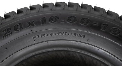 (1) 20x10.00-10 Super Turf 4 Ply Tire for Lawn Garden Tractor & Zero Turns