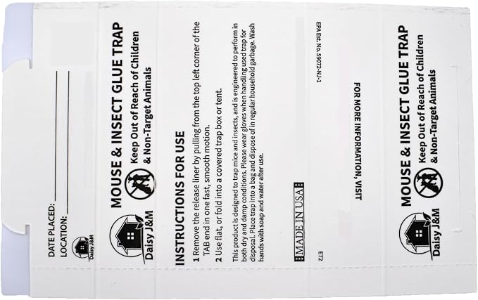 Daisy J&M E72 Glue Boards - 72 Count