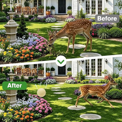 10PCS Effective Deer & Rabbit Repellent Balls, Long Lasting Deer Repellent for Plants, Deer Away Rabbit Repellent for Garden Yard Lawn Vegetable and More, Natural Deer Repellent Balls Safe for Pet Kid