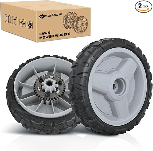 Yesker Lawn Mower Drive Wheels Replacement 8 Inch 580365301 593198101 Assembly, Lawnmower Wheels Compatible with Husqvarna HU700 HU800 HU625 HU775, Craftsman GCV-160 and More, 2-Pack