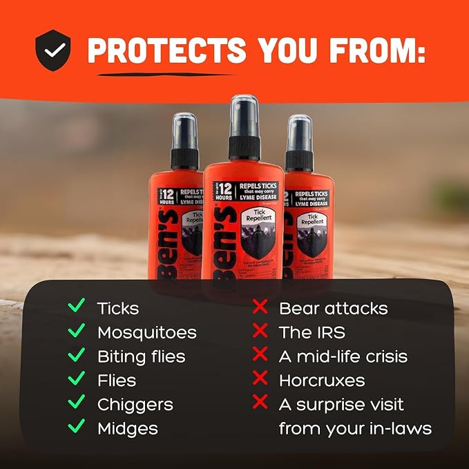 Ben's Tick Repellent - Tick, Mosquito & Insect Repellent Spray for Adults & Children - Bug Spray with 20% Picaridin - Offers 12 Hours of Protection - 3.4 Fl Oz (Pack of 2)