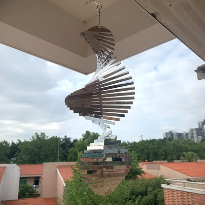 Hanging Wind Spinners Stainless Steel Metal Outdoor Garden Decor, Highly Reflective Bird Deterrent to Scare Birds Away from Yard Patio Farm 12inch,Birthday Gifts for Mom,Mother's Day,Aunt Gifts