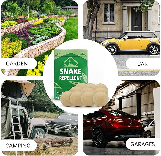 Mole & Snake Repellent, Snake Away Repellent for Outdoors, Snake Repellent Indoor, Snake Deterrent for Yard Pet Safe, Snake Out Repellant for Garden/Lawn/Garage-10P