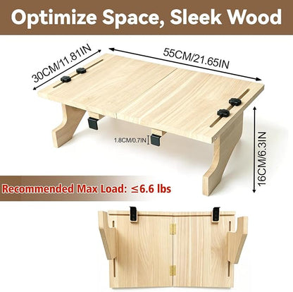 oyhqes Windowsill Plant Shelf Stands for Indoor Plants, 21.65 x 11.81 x 6.3 Inches, Floating Wooden Shelf with Brackets, No Drilling Required, Perfect for Cat Perch & Planters
