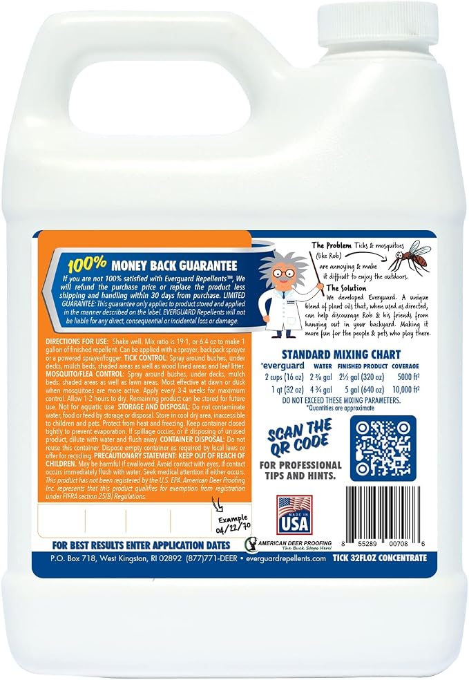 Everguard ADPTM32C Concentrated Tick and Mosquito Repellent