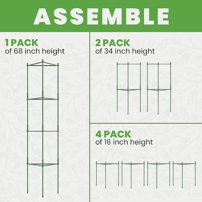 K-Brands Tomato Cage – Premium Tomato Plant Stakes Support Cages Trellis for Garden and Pots (Upto 68 Inches Tall)