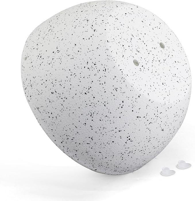 Meowell 10 inch Hanging Planters for Indoor Outdoor Plants, 2 Pack Hanging Flower Pots with Drainage Holes and Chain for Garden Porch, Plastic Hanging Baskets for House Plants, Speckled White