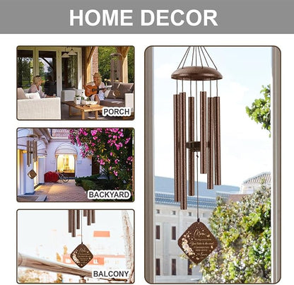Gifts for Mom from Daughter Son, 32" Bronze Wind Chimes, Best Mom Ever Gift for Mama Mother in Law Mother Birthday Gift