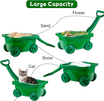 Kids Gardening Tools with Outdoor Yard Wheelbarrow Set Toys, Ages 3+ | Shovel Rake and Trowel, Summer Outdoor Weeds Yard Digging Play, Easter Birthday Gift for Boys Girls Age 3+Years Old