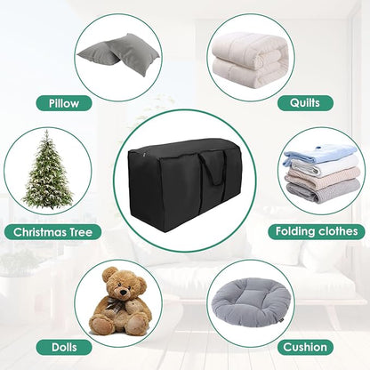 Patio Cushion Storage Bag,Extra Large Outdoor Cushion Storage Bag with Zipper and Handles Size 68" L x 30" W x 20" H for Furniture,Christmas Tree, Bedding Garden Cushion Storage(1Pack)