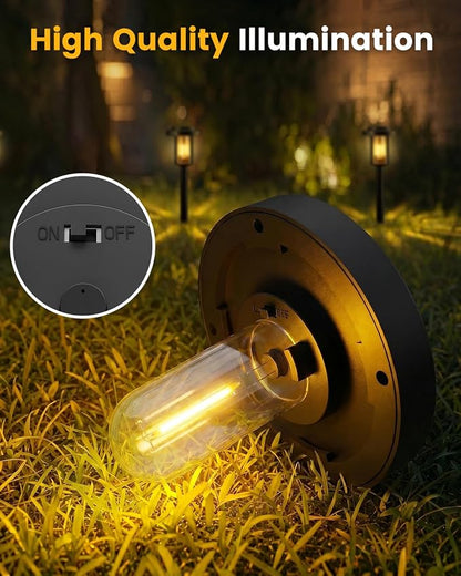 Solar Pathway Lights, 8 Pack Solar Light Outdoor IP65 Waterproof, Garden Lights Solar Powered, Outside Decor Landscape Lighting for Yard, Path, Driveway, Walkway (Warm White)