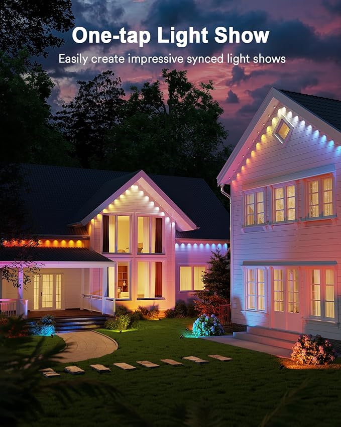Lumary 6 Pack Smart Landscape Lights Gen2, 56FT Outdoor Spotlights | RGBAIWW color changing, warm white, IP65 outdoor rated, app/Alexa/Google/remote control, 56FT cable for yard & pathway
