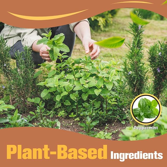 Deer Repellent for Plants, Rabbit Repellent Outdoor, Deer and Rabbit Repellent for Plants, Garden, Trees, Deer Away Safe for People, Pets and Plants, Lasts Up to 60 Days 8 Packs