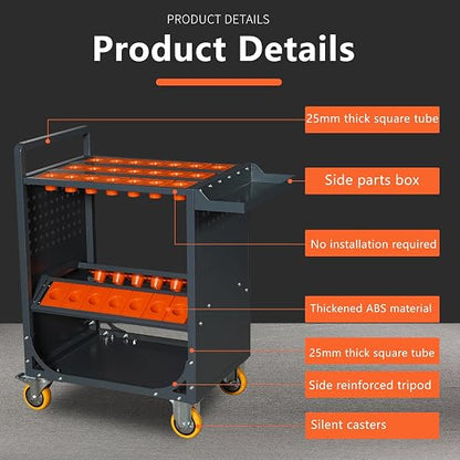 CAT/BT40 Large Capacity CNC Tool Storage Cabinet, CNC Tool Holder Vertical Drawer Cabinet for Warehouse Workshop Factory Garage Machining Centers