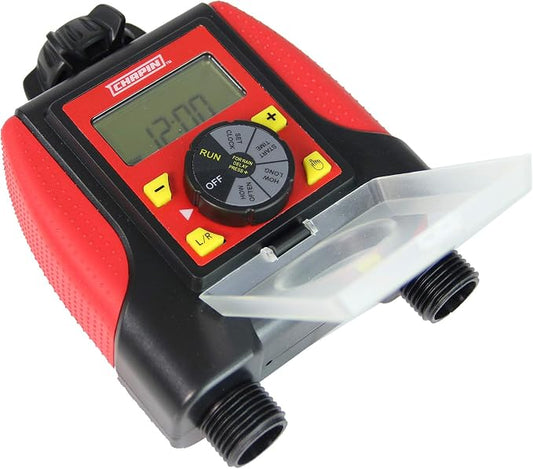 Chapin 41003 Dual Zone Water Timer with Water Resistant Construction, Numerous Options for Frequency of Watering/Duration of Watering Settings and up to 116 PSI, Red/Black